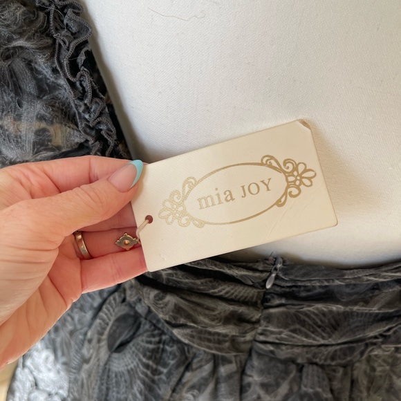 New Puff Dress in charcoal/ black/ white - Picture 7 of 11